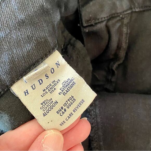 Hudson Black MidRise Denim Skinny Jeans Women’s Size 28 Made In the USA W427DKS - Picture 6 of 16